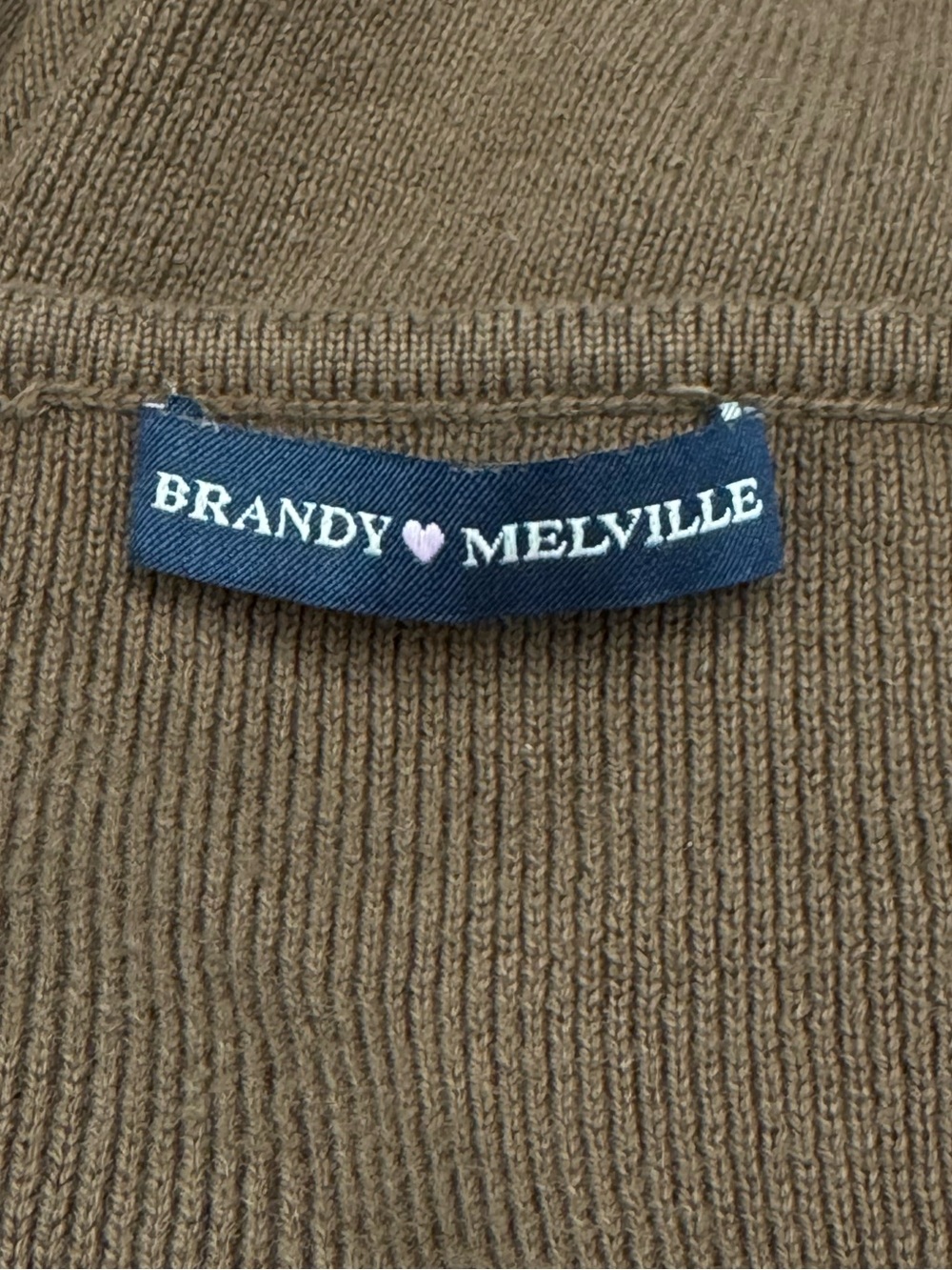 Brandy Melville Brown Button Front Crop Cardigan Sweater Women’s Small - Picture 4 of 4